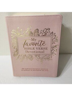 My Favorite Bible Verse Devotional Lux-Leather Pink 366 Well-loved Script Book